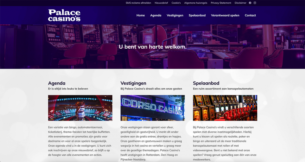Palace Casino homepage